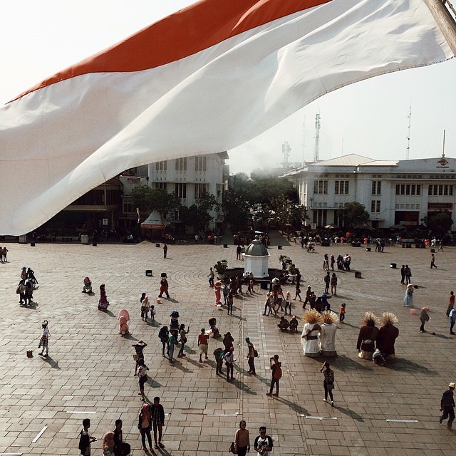 taman fatahillah square in jakarta